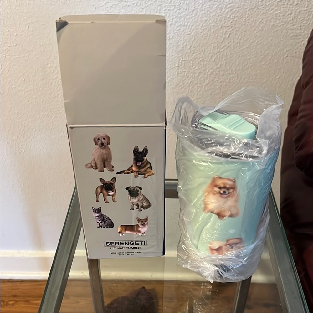 NIB Serengeti Dog Print Tumbler